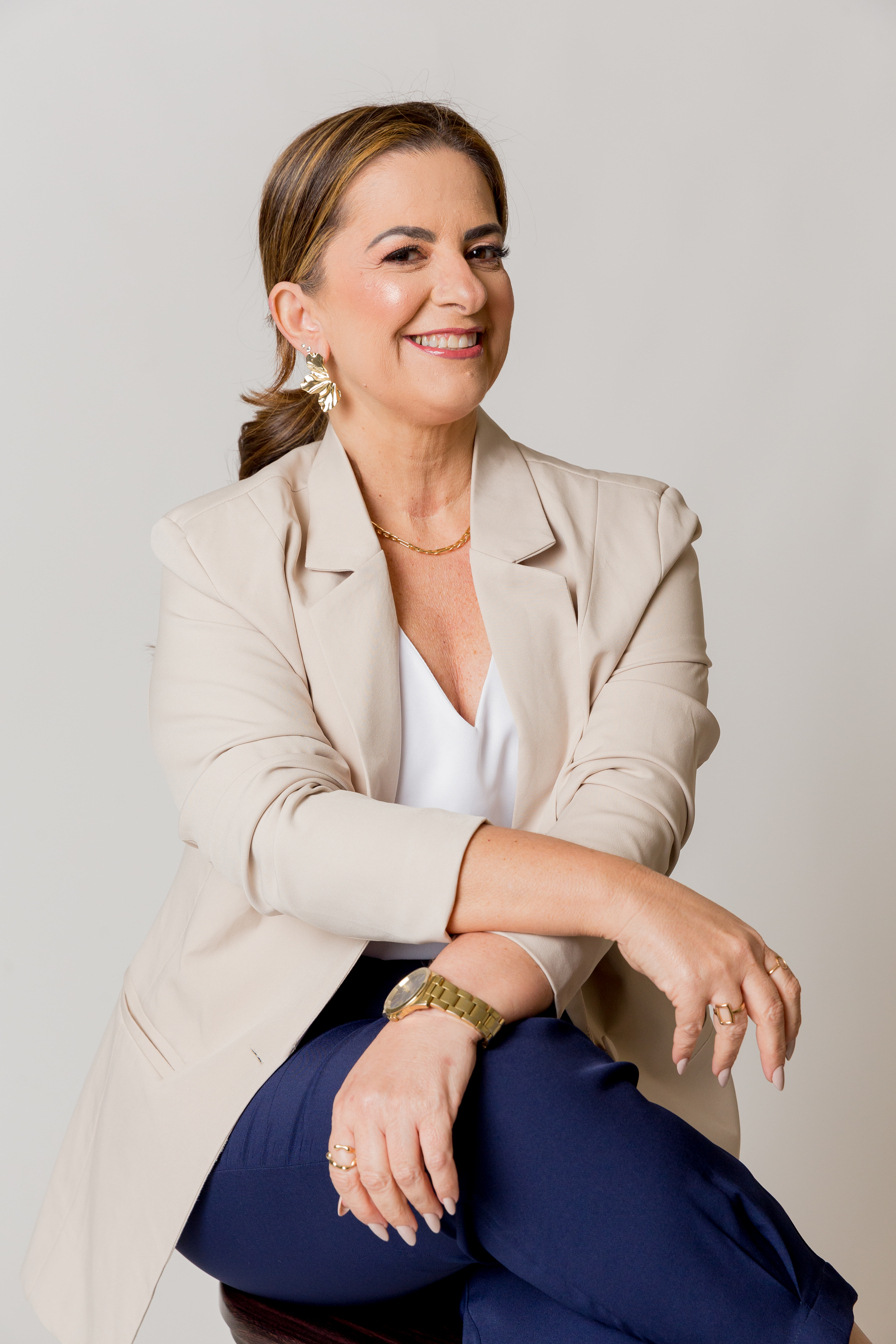 Luciana Magalhães em momento descontraído